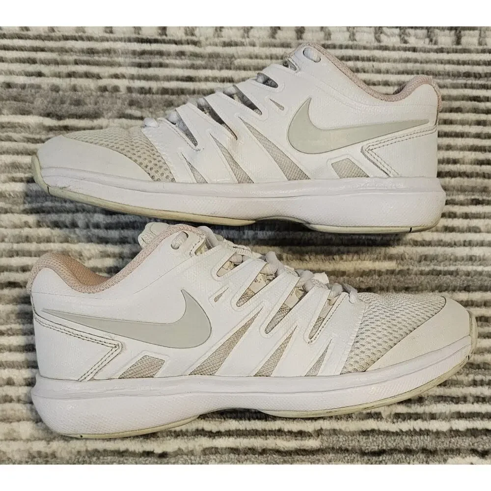 NikeCourt Air Zoom Prestige White Pink Women's Size 6.5 Tennis Shoes AA8024